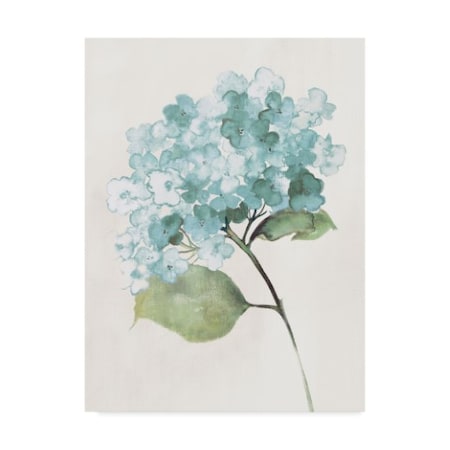 Wild Apple Portfolio 'Antique Floral On Cream I Blue' Canvas Art,14x19